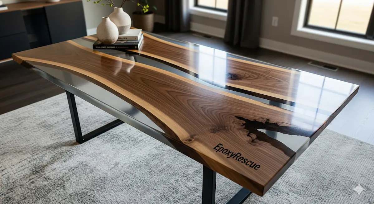 EpoxyResin table- epoxy resin mistake - epoxy wood table Finish